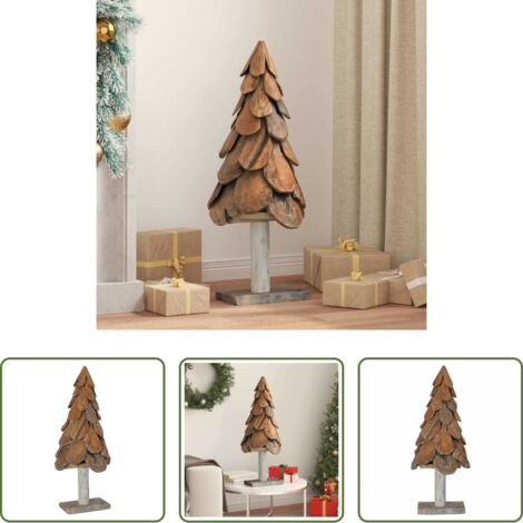 Albero di Natale Rustico -  Albero di Natale Marrone 91 cm Legno massello di teak