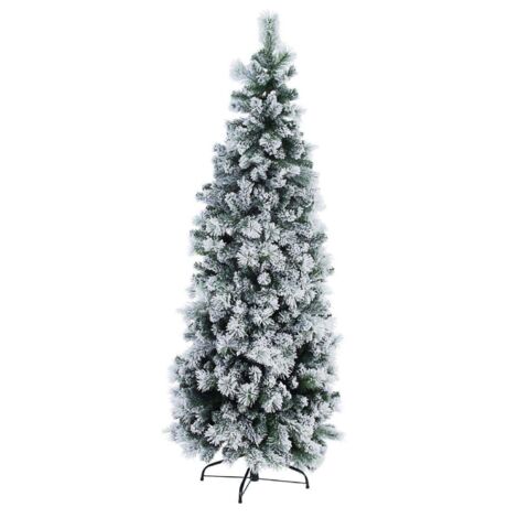 Albero di Natale Slim Praga Innevato Altezza 240cm con 1043 Rami