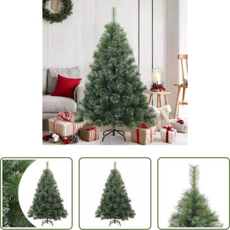 Albero di Natale Snodato -  Albero di Natale Artificiale Snodato Foderato di Neve Verde