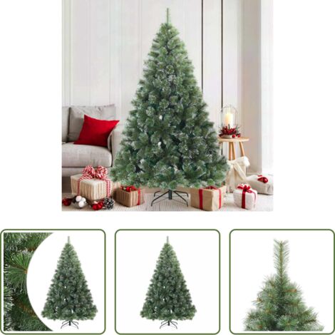 Albero di Natale Snodato -  Albero di Natale Artificiale Snodato Foderato di Neve Verde