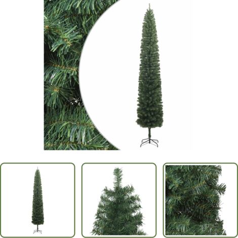 Albero di Natale sottile -  Albero di Natale Sottile con Base 300 cm in PVC