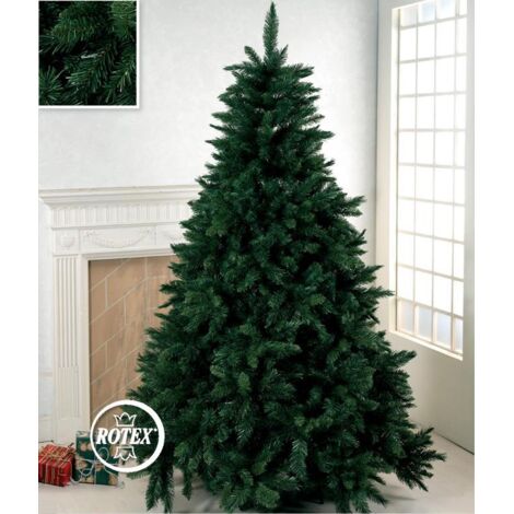 Albero di natale stella alpina artificiale in verde finto 2,30 mt ignifugo folto