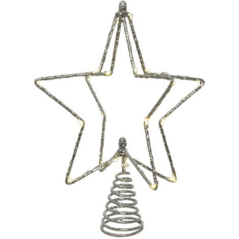 Albero di Natale stella microLED filo 20x5x25cm LUMINEO – Argento