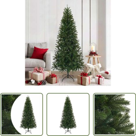 Albero di Natale verde -  Albero di Natale artificiale Verde 180 cm PVC, PE e acciaio