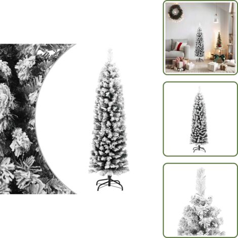 Albero di Natale Verde - vidaXL Albero di Natale Artificiale con Neve Fioccata Verde 150 cm PVC - Albero di Natale per Uso Esterno