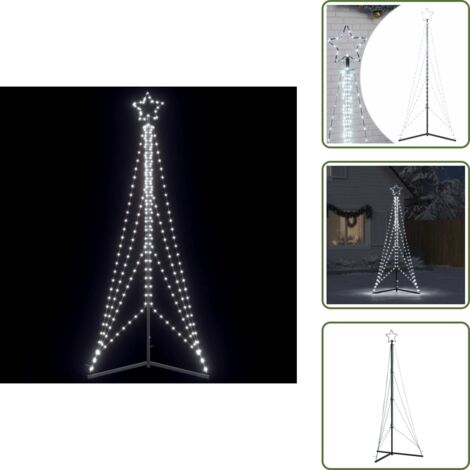 Albero di Natale - vidaXL Albero di Natale a LED 483 LED Bianco Freddo 240 cm - Decorazioni natalizie
