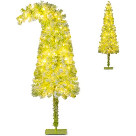 Albero festivo pre-illuminato 150cm con 216 punte di ramo e punta flessibile