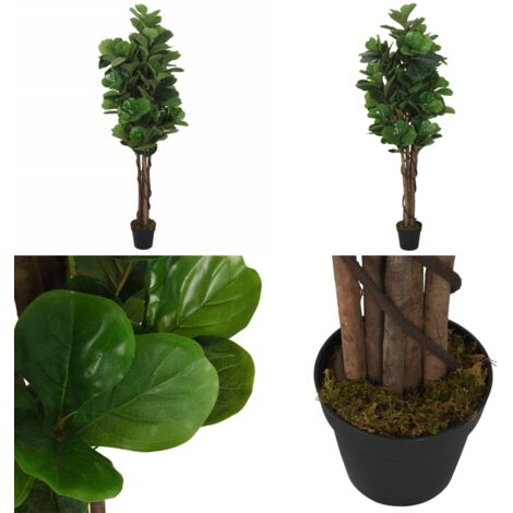 Albero Ficus Lyrata 180 Foglie 150 cm Verde - Fico a foglia di violino - Pianta artificiale