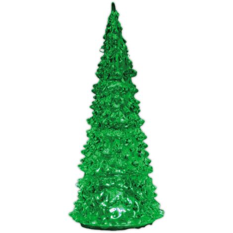 Albero Illuminato In Cristallo, 3 Colori Cambiabili, Grande, per villaggio di Natale