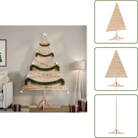 Albero in legno massello - vidaXL Albero di Natale Decorativo in Legno 180 cm in Legno Massello - Albero di Natale rustico