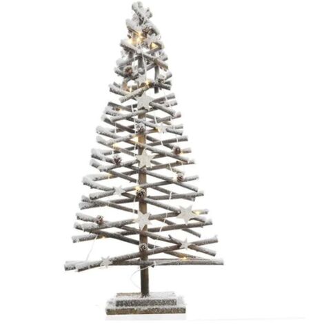 DECORIS Spindello albero microled effetto neve 40x12x80cm