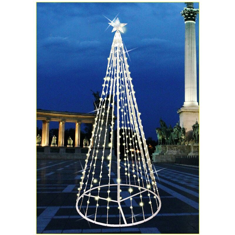 Albero lum.3d c/stella 576led fredda cm80x200