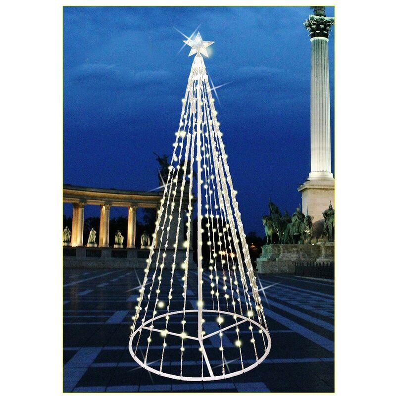 Albero Luminoso 3d con Stella 576led Calda