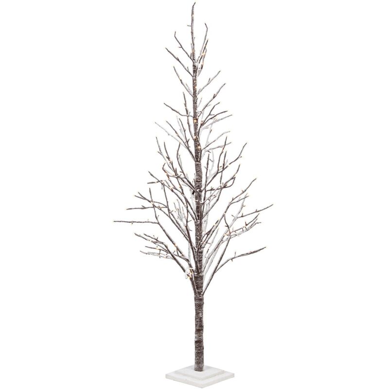 ALBERO LUMINOSO NEVE NATALE NATALIZIO LED LUCE CALDA CHAMPAGNE MICROLED INTERNO