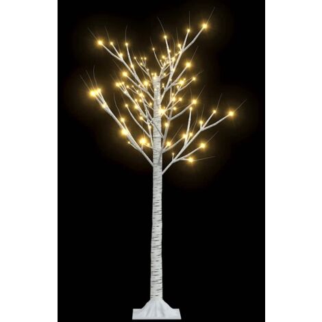 Albero Natale 128 LED 1,2 m Salice Bianco Caldo Interno Esterno vidaXL