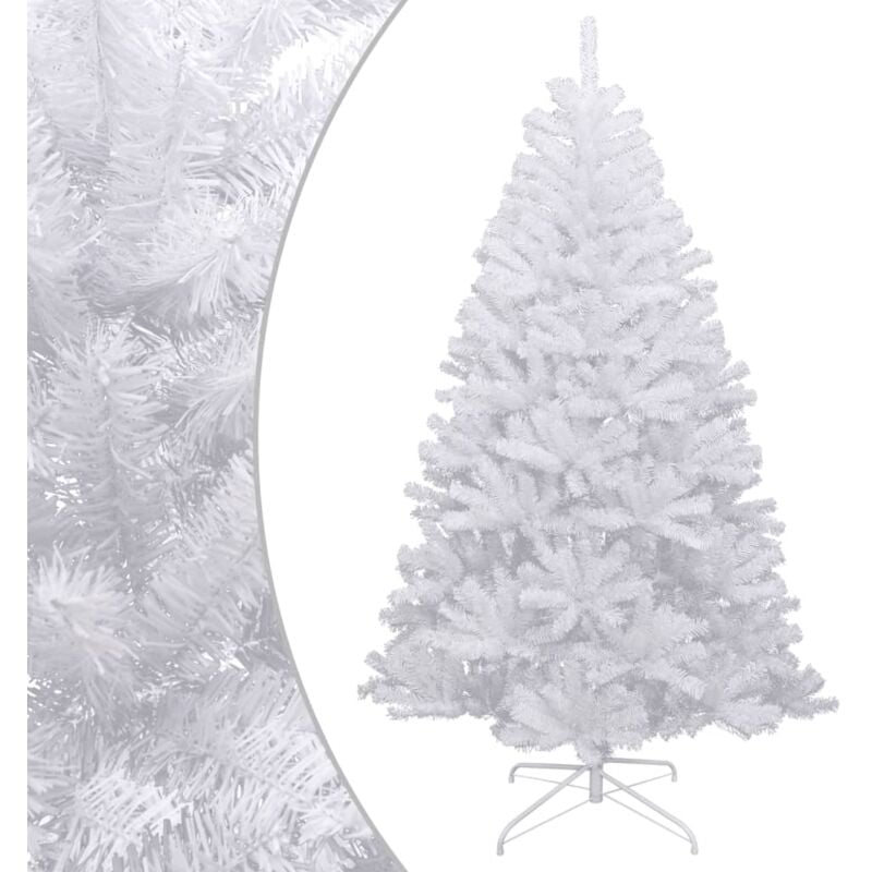 Albero Natale Artificiale Incernierato con Neve Fioccata 150 cm Vidaxl Bianco