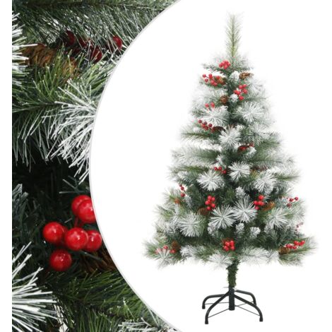 Albero Natale Artificiale Incernierato con Pigne e Bacche 150cm vidaXL