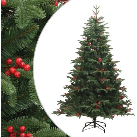 EASYCOMFORT Albero di Natale Alto 195cm Realistico con Pigne