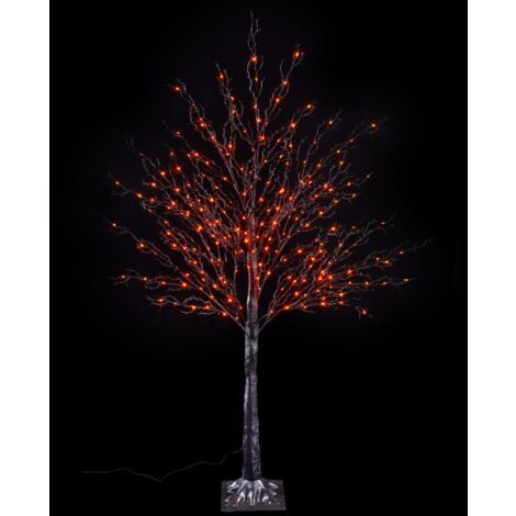 Albero Natale Luminoso, 250 Led Arancioni, Uso Intero Esterno - Altezza 1,30 Mt