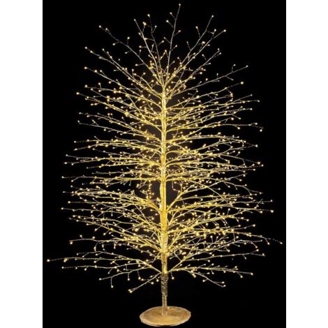 Albero Natale Luminoso Dorato, 1500 Led, Uso Intero ed Esterno - Altezza 1,50 Mt