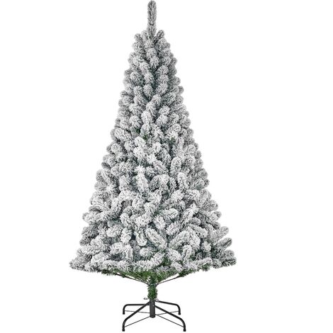 Albero di Natale Slim Thurn Innevato con Luci Led Integrate cm