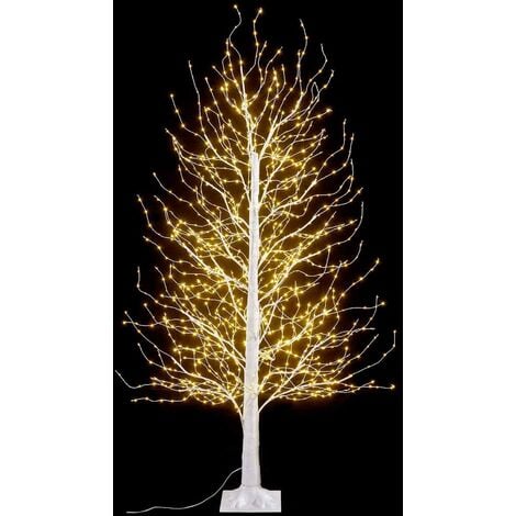 GRUPPO MARUCCIA Albero Natalizio Luminoso con 1300 Luci Led Bianco Caldo Interni ed Esterni Altezza 1,8 Metri 234 Rami