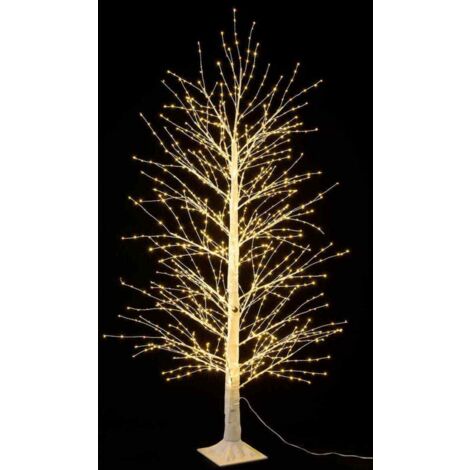 Albero Natalizio Luminoso con 900 Luci Led Bianco Caldo Albero di Natale Artificiale per Interni ed Esterni Altezza 1,5 Metri 144 Rami Luminosi