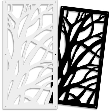 ALBERO - Pannello in PVC traforato - Parasole - Colore: nero - Misura: 50x150 cm