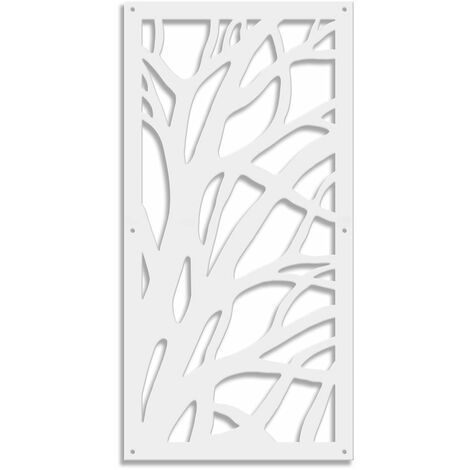 ALBERO - Pannello in PVC traforato - Parasole - Misura: 47x94 cm - Colore: bianco