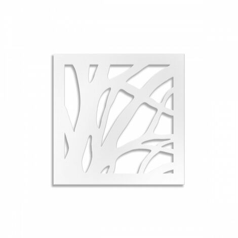 ALBERO - Pannello in PVC traforato - Parasole - Misura: 48x48 cm - Colore: bianco