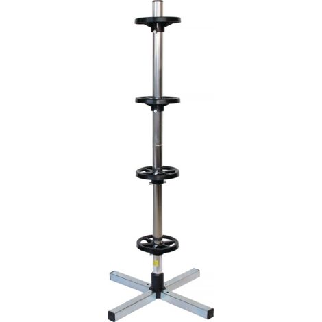 Albero per cerchioni per auto con diametro 225 mm, altezza 1015 mm / lunghezza base: 460 mm