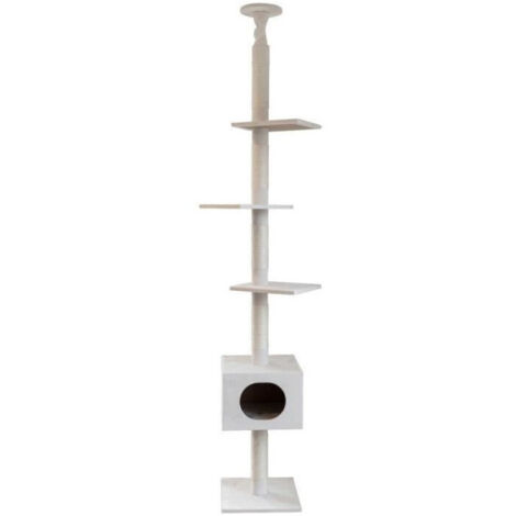 Albero per gatti - 38 x 38 x 240 a 260 cm - Ferdi - KERBL - Bianco - Sisal
