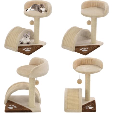 Albero per Gatti con Tiragraffi in Sisal 40cm Beige e Marrone - Tiragraffi per gatti - Giocattolo per gatti