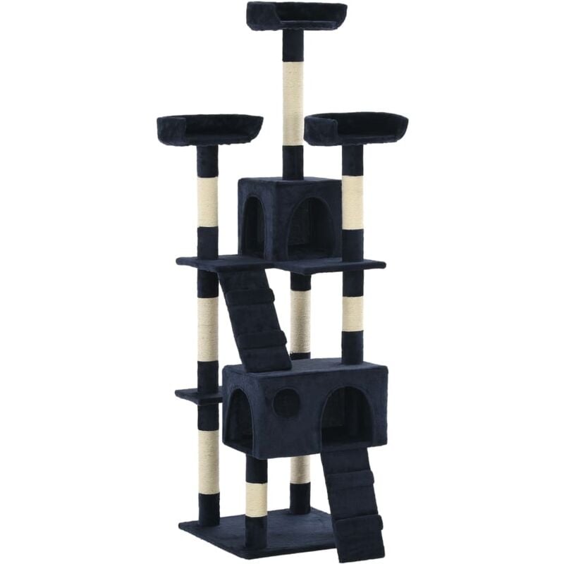 Tiragraffi per gatti, Albero per Gatti con Tiragraffi in Sisal 170 cm Blu vidaXL