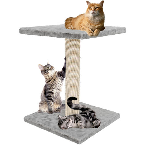 Albero per Gatto con Graffiatoio Cuccia Giocattolo Gatti Parco Giochi Tiragraffi in Sisal Naturale 69 x 40 x 40 cm