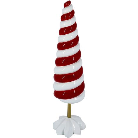 Albero resina bianco rosso cm 11,5h42,3