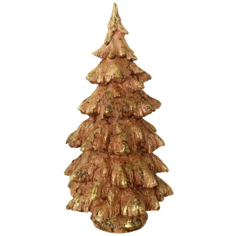 Albero resina rosa glitter oro cm 20h39