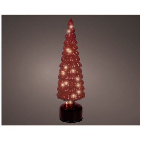 Albero Rosso Rotante c/LED d11x39cm