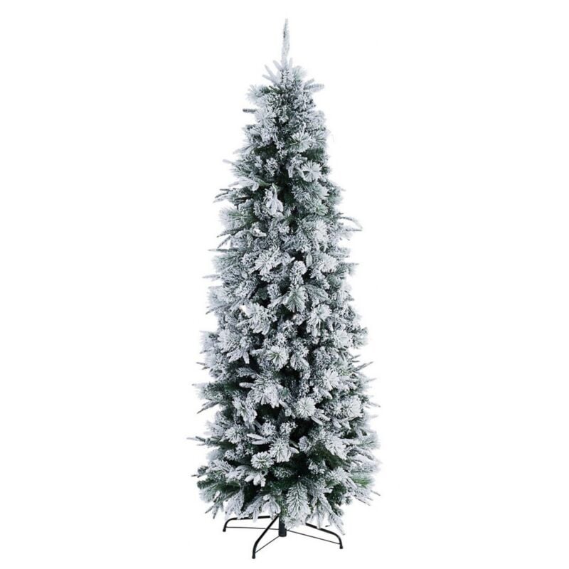 Iperbriko - Albero slim innevato D.83x240h mix pe/pvc