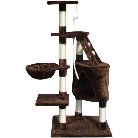 Albero tiragraffi per gatti Gloria 55 x 40 x 120 cm Marrone Legno Carta Sisal