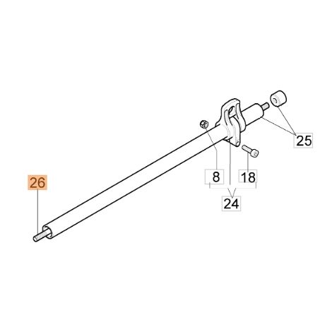 Albero trasmissione decespugliatore modelli BC24T ORIGINALE EMAK 61170075R
