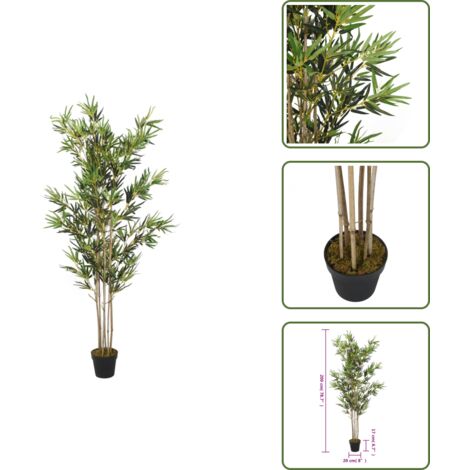 Albero verde - vidaXL Albero Bambù Artificiale 1380 Foglie 200 cm Verde - Albero da interno