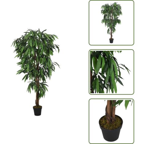 Albero verde - vidaXL Albero Mango Artificiale 900 Foglie 180 cm Verde - Pianta artificiale