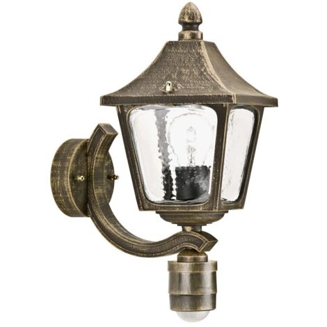 Albert Moderne Außenwandlampe Braun und Messing