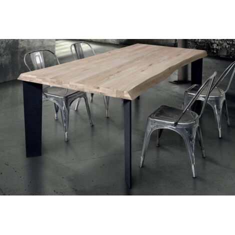 ALBERT - tavolo da pranzo moderno con piano da 6 cm