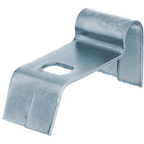 Alberts 137465 Placca da suolo, con foro oblungo, da annegare nel calcestruzzo, zincata gialla, 40 x 50 mm