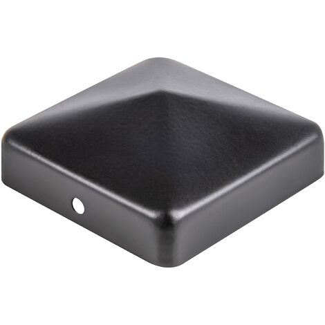 Alberts 205676 - Tappo per pali in legno, forma piatta, nero, 70 x 70 mm