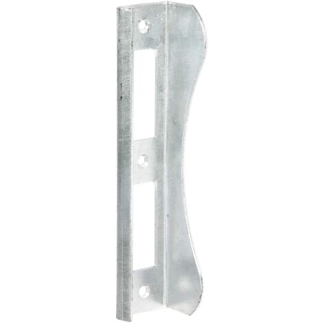 Alberts 215378 Battuta per cancelli con serratura a incastro, per spessore telaio di circa 37 mm, zincata gialla, 37 x 181 mm
