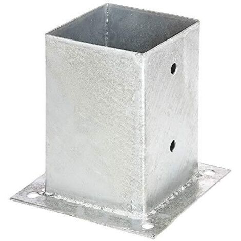 Alberts 216245 Porta palo da avvitare, per pali di legno rotondi o quadrati, zincato a caldo, 101 x 101 mm
