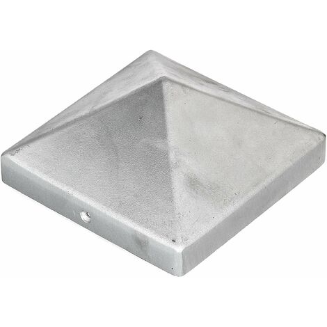 Alberts 217242 Copripalo per pali in legno, forma alta, alluminio fuso, lucido, 120 x 120 mm
